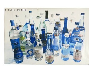 【新品 アウトレット】ポスター Water Bottle L'EAU PURE★ウォーターボトル 空瓶 水