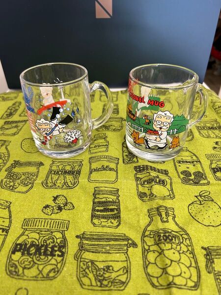 昭和レトロ ケンタッキーフライドチキン KFC カーネルサンダース マグカップ 1990年代 2種類セット