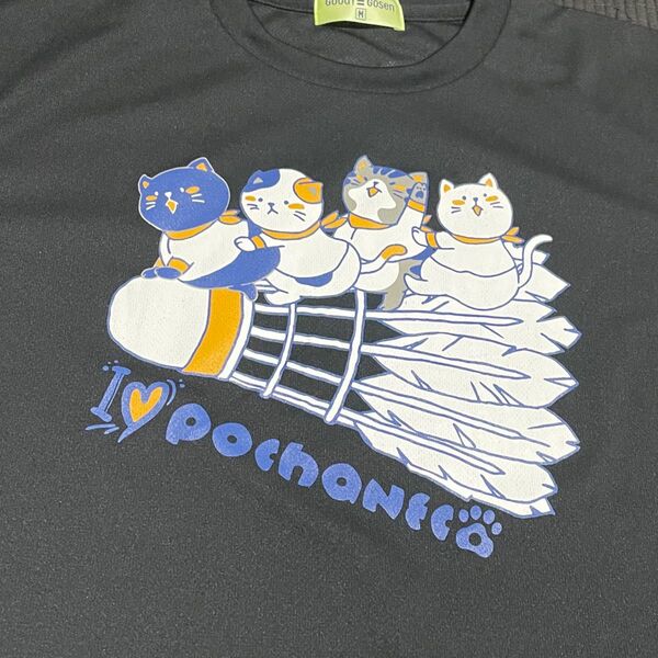 GOSENぽちゃ猫ネコ Tシャツ ユニM