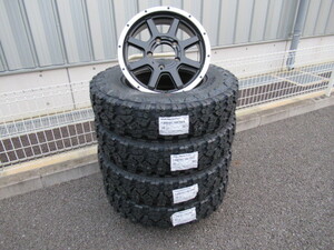 MID ROADMAX WF-8 16x5.5 +22 5-139.7 セミグロスBK/フランジPOL YH GEOLANDER X-MT 7.00R16Cセット JB23W 64W ジムニー リフトアップ