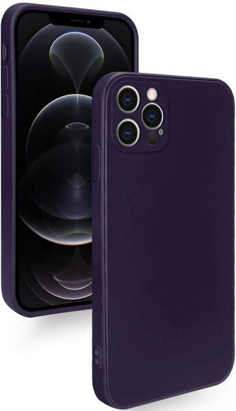 iPhone 12 Pro ケース 耐衝撃 シリコン パープル