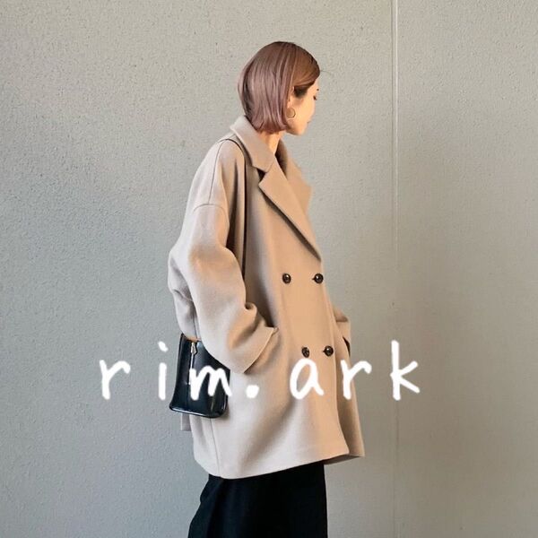美品RIM.ARK wide double-breasted ct ベージュ