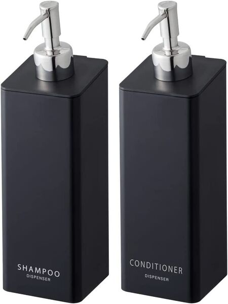 【新品】TOWER シャンプー用ディスペンサー ブラック 2個セット 山崎実業