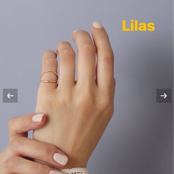 Lilas☆クロスラインピンキーリング K10☆3号