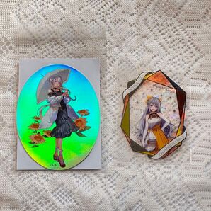ART OF NIJISANJI 特典 オーロラステッカー 7th Anniversary 特典 箔押しホロクリアカード 樋口楓