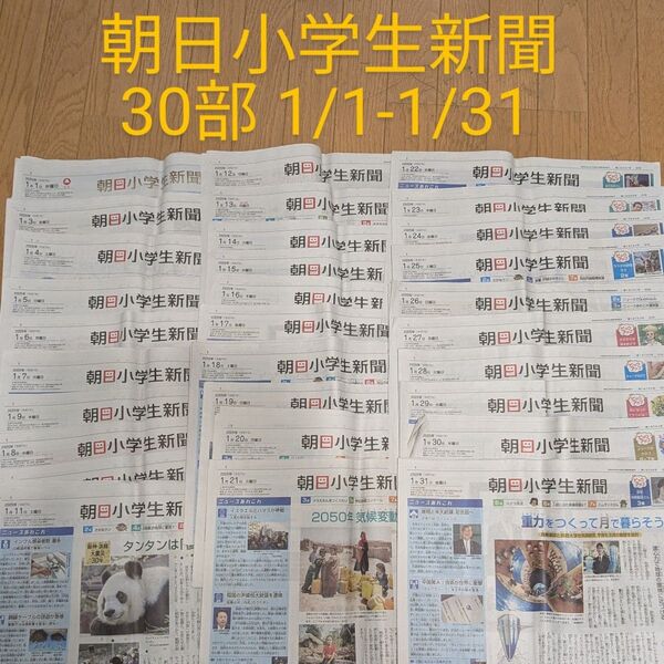 朝日小学生新聞 30部 1/1-31 バックナンバー 天声人語 受験 天声こども語