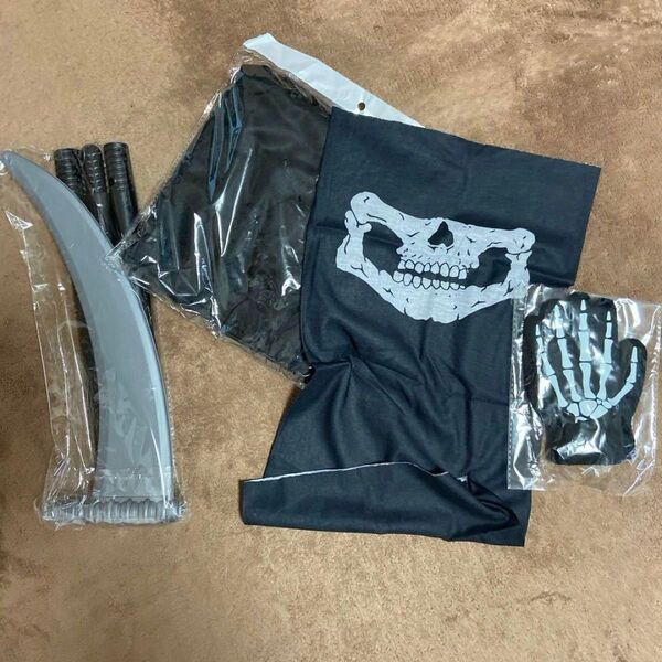 ☆ラスト1点!!☆死神 コスプレ 子供 大人 5点セット 死神 コスプレマント