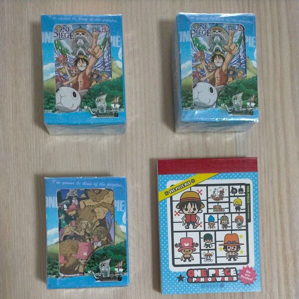 ONE PIECE ワンピース ミニトランプ 3個 ミニメモ帳 まとめて