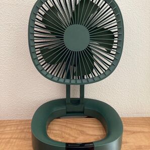 【新品】緑 卓上扇風機 グリーン 充電式 デスクファン 吊り下げ 扇風機 USB