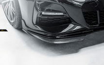 【FUTURE DESIGN】BMW 3シリーズ G20 G21 Mスポーツ フロントバンパー用リップスポイラー 本物Drycarbon ドライカーボン 艶あり黒 3点SET_画像7