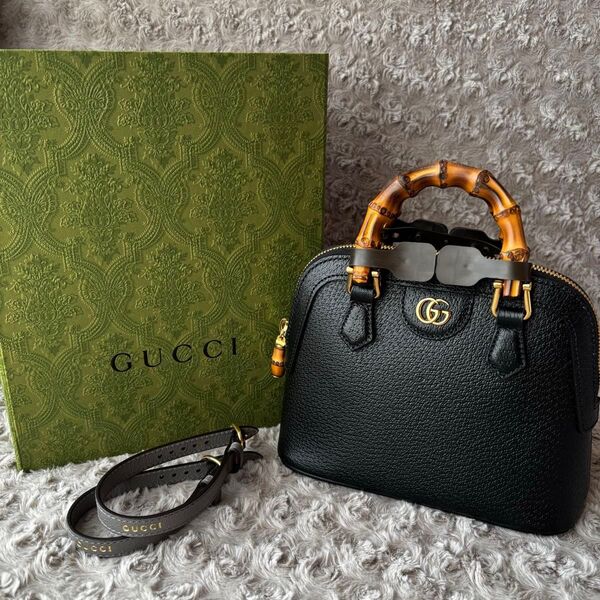 【新品】GUCCI グッチ DIANA ダイアナ ミニ トート 715775 バンブー