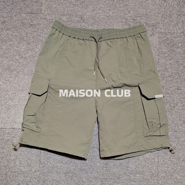 MAISON CLUBハーフパンツカーゴパンツカーキメンズMサイズ