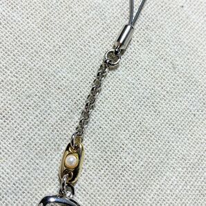 MIKIMOTO ミキモト イニシャル ストラップ チャーム パール付き アクセサリー