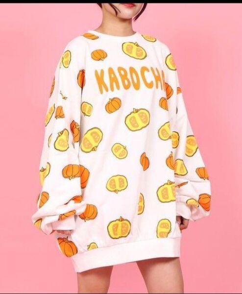 新品☆サイズ3☆PUNYUS☆プニュズ☆フード総柄スウェット☆かぼちゃ☆KABOCHA