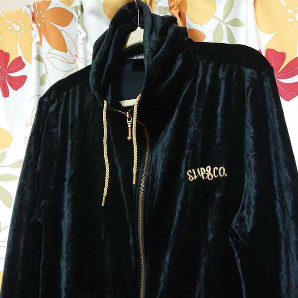 SLIP&COスリップアンドコー ベロアジップパーカー Lサイズ黒金 ※検索)RIZEライズ雷図 JESSEジェシー TheBONEZ DragonAsh Kj P.T.P
