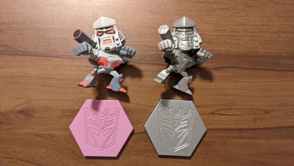 【希少】トランスフォーマー メガトロン デフォルメフィギュア カラー シルバー 2種セット たからとみぃくじ E賞