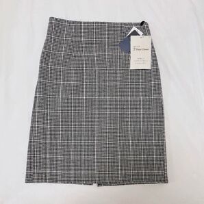 チェック 台形スカート ひざ丈