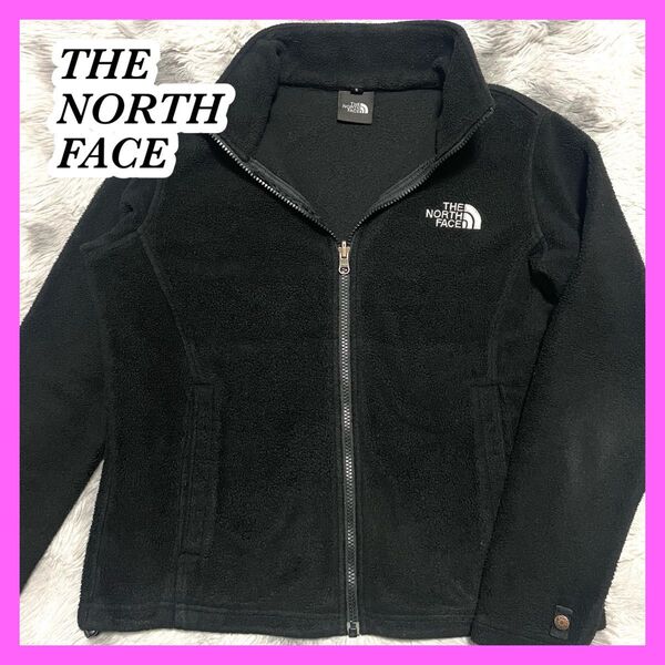 【THE NORTH FACE】ブラック フリースジャケット レディース ノースフェイス 黒 古着 フリース 80 Sサイズ 韓国