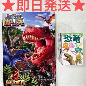 恐竜 ぬりえ 図鑑カルタ 恐竜時代 2点セット