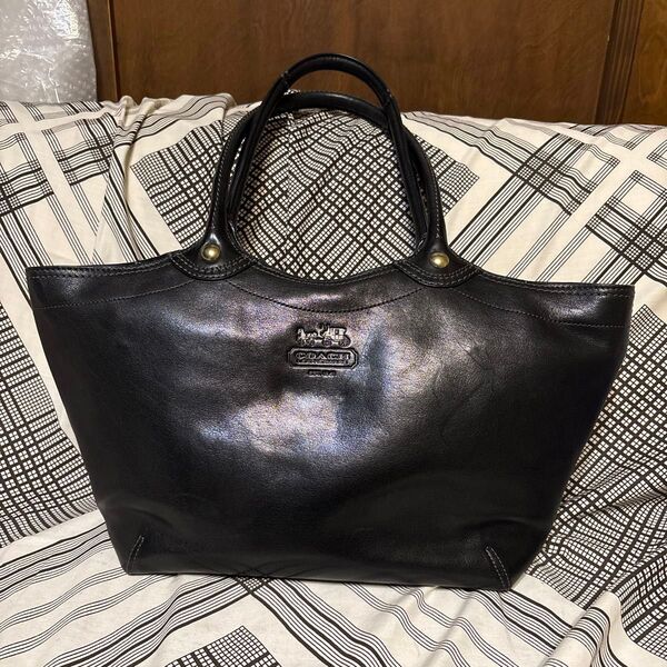 COACH コーチ レザー トートバッグ ブラック 肩掛け