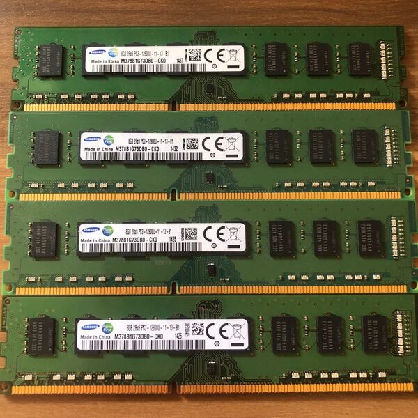 SAMSUNG製 PC3-12800U デスクトップ用8Gx4