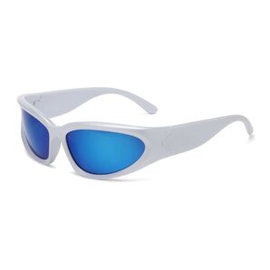 サングラス スポーツ 野球 uv400 超軽量 フルリムタイプ ロードバイク 青