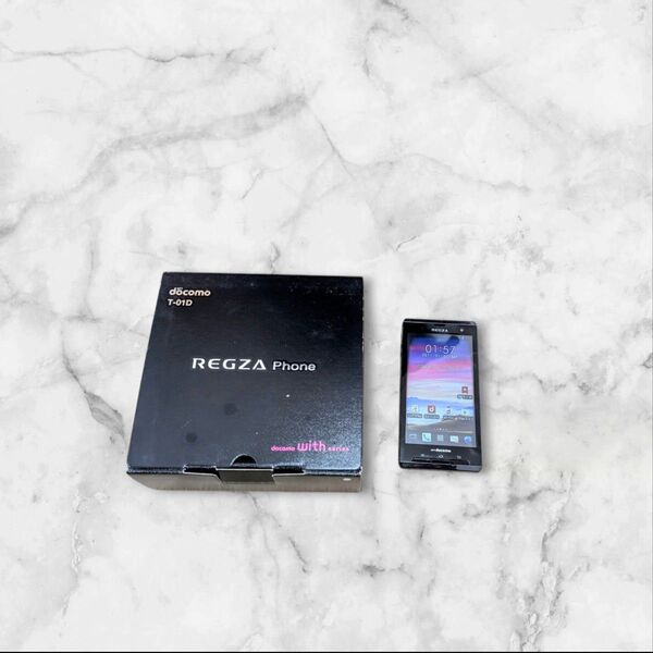 ジャンク扱い ドコモ REGZA Phone T-01D ワンセグ・FMトランスミッター機能つき