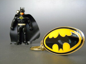 当時物 80's ★★BATMAN バットマン ミニソフビ&合金ダイキャスト!! キーリング 美品 絶版限定「定形外/LP可」★★未使用 デッドストック品