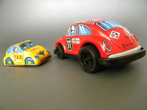 Volkswagen Tin toys ★★フォルクスワーゲン ビートル 2台!! 美品 タクシー&レーシング 日本製「定形外/LP可」★★未使用デッドストック