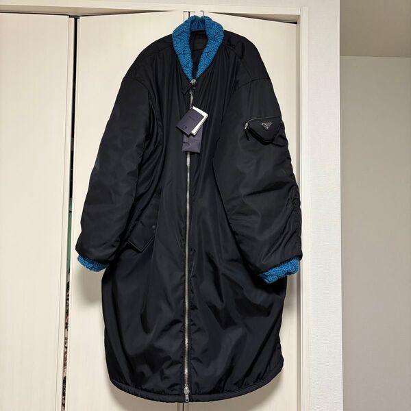 PRADA ロングボンバージャケット ブラック