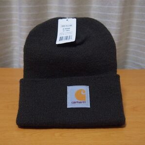 【未使用 / イレギュラー品】 carhartt カーハート ニット帽 ダークグリーン 男女兼用