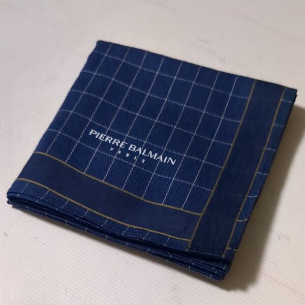 ハンカチ PIERRE BALMAIN ネイビー
