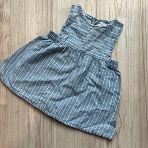 ZARA ワンピース ZARAベビー 6ヶ月 7ヶ月 8ヶ月 9ヶ月 ストライプ 夏 スカート デニム デニム生地