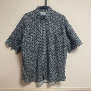 Quiksilver アロハシャツ メンズ Lサイズ ボタン欠品あり カジュアル 半袖 クイックシルバー ゆるだぼ