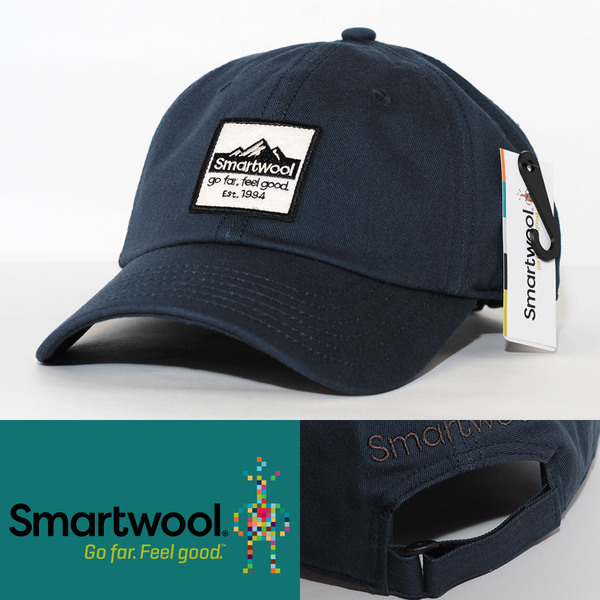 ローキャップ 帽子 スマートウール SmartWool Logo Baseball Cap ディープネイビー 3JKAH-01 小さめサイズ USA ブランド