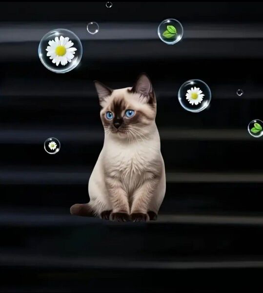 シャム猫 ② カーアクセサリー 2D 猫 ネコ 車 マイカー