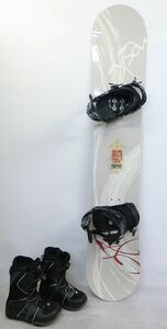 【Nサキ849】スノーボー一式セット OXBOW 155cm ビンディング RIDE lxシリーズ ブーツ RIDE ORION BOA-W 25cm 