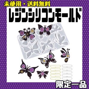 レジン シリコン モールド 蝶々 穴あき レジンモールド 蝶 DIY エポキシ キーホルダーモールド シリコンモールド バタフライ