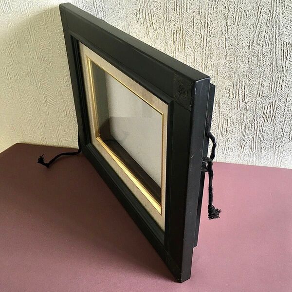 アンティーク額 額縁外寸:36x29cm 奥行5cm
