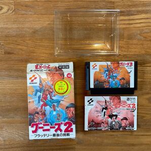 ファミコン グーニーズ2 カセット裏に名前、住所、購入した日付記入あり