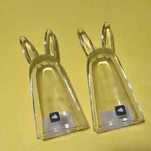 うさぎ Leonardo レオナルド ガラスうさぎオブジェ イースターバニー 2個セット 新品未使用