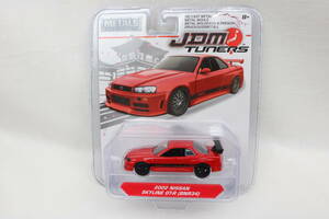 JDM TUNERS 2002 NISSAN SKYLINE GT-R (BNR34) 新品未開封品 ♪ JDM チューナーズ ダイキャストカー ♪本格仕様の日本車のダイキャストカー