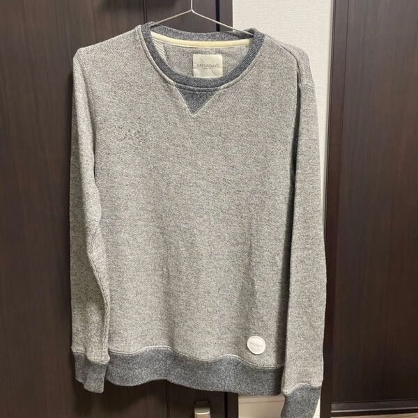 SATURDAYS SURF NYC グレー トレーナー XS スウェット クルーネックサタデーズサーフニューヨーク Tシャツ