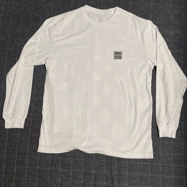 DUFFER OF ST. GEORGE ロンT ドット柄 ロングT ホワイト 長袖Tシャツ ドライロングスリーブTシャツ