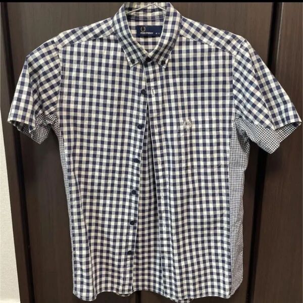 fred perry フレッドペリー ギンガムチェック 半袖シャツ スキンズ パンク ボタンダウンシャツ BDシャツ ボタンダウン