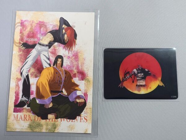 牙刀/フリーマン グッズ 2点セット イラストカード(ポストカードサイズ)&プラスチックイラストカード 餓狼 MOW