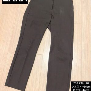 ZARA パンツ スティックパンツ ビジネススーツ レディース ブラック