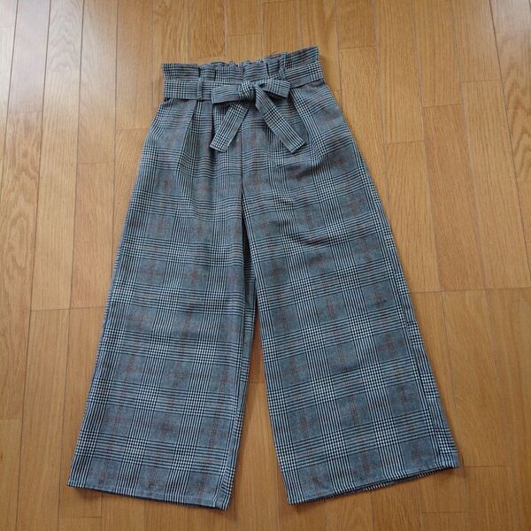 Cauuanb チェック ワイドパンツ 160 女の子
