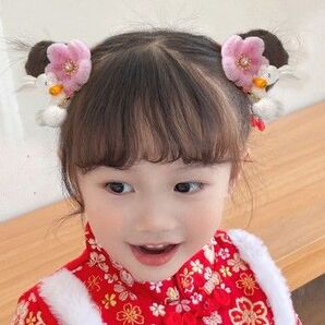 【新商品】和柄着物柄ヘアアクセサリー 正月 七五三 桃の初節句 お宮参り p79H 雛祭り ひな祭り 記念写真
