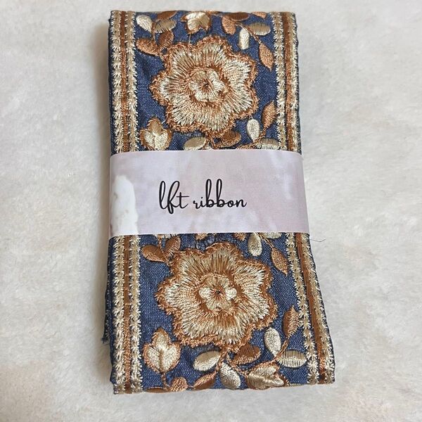 期間限定SALE☆特別価格☆太幅 インド刺繍リボン☆1m